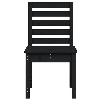 vidaXL dārza krēsli, 2 gab., melni, 50x48x91,5 cm, priedes masīvkoks