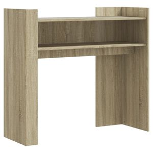 vidaXL konsoles galdiņ&scaron;, koka krāsa, 100x35x90 cm, inženierijas koks