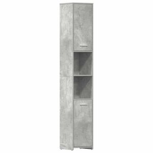 vidaXL vannasistabas plaukts, pelēks, 30x30x183,5cm, inženierijas koks