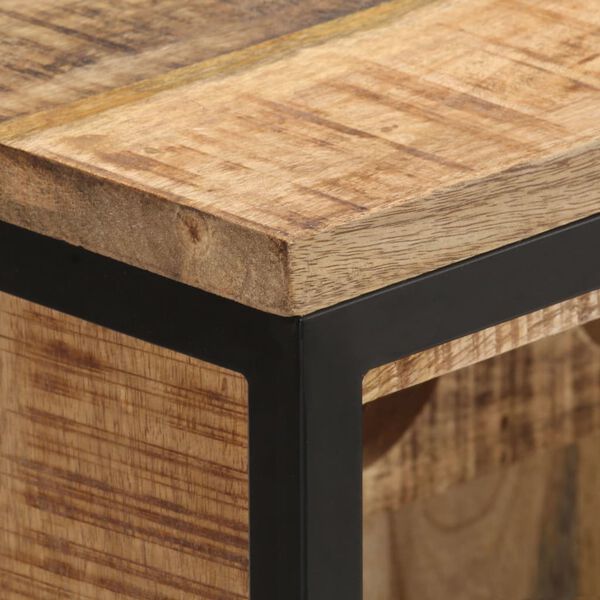 vidaXL vīna plaukts, 62x33x78,5 cm, neapstrādāts mango koks