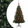 vidaXL Mākslīgā Ziemassvētku eglīte ar rotājumiem 150 cm 150 LED