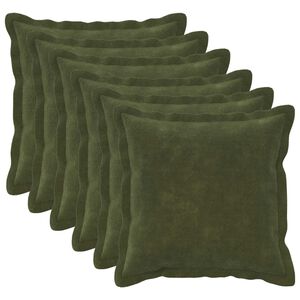 vidaXL Spilvenu pārvalks 6 gab. HOUTEN Zaļa 30 x 30 cm
