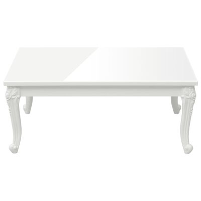 vidaXL kafijas galdiņš, spīdīgi balts, 100x50x42 cm, inženierijas koks