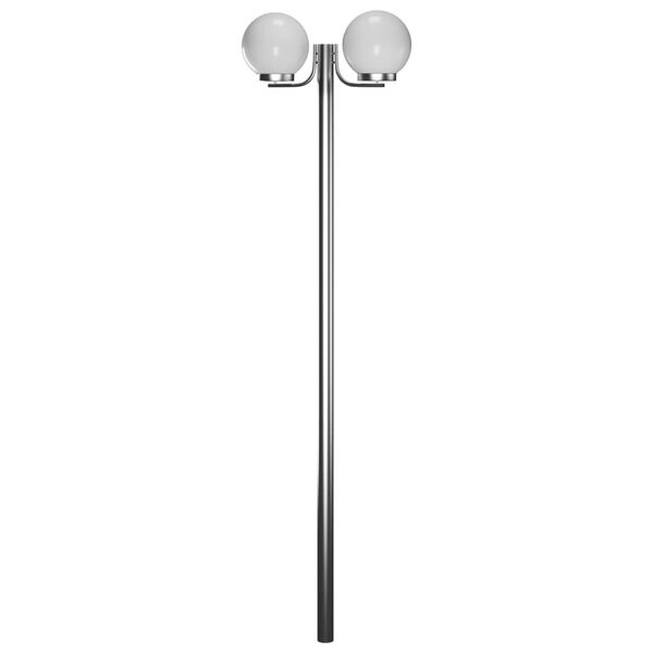 vidaXL dārza lampas stabs ar 2 lampām, 220 cm