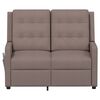 vidaXL divvietīgs masāžas krēsls, atgāžams, pelēkbrūns audums