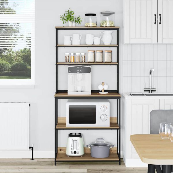 vidaXL Virtuves plaukts Artisānā ozols 80 x 40 x 168 cm