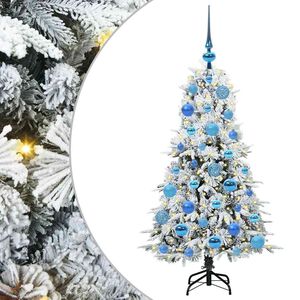 vidaXL Mākslīgā Saliekamā Ziemassvētku Egle Balts 120 cm PE un PVC