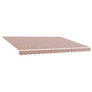 vidaXL nojumes maiņas jumts, oranžs un zils, 5x3 m, poliesters