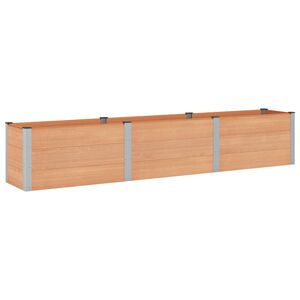 vidaXL Augstā puķu kaste Brūna 300 x 50 x 54 cm WPC un alumīnijs