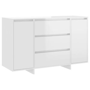 vidaXL kumode ar 3 atvilktnēm, balta, 120x41x75 cm inženierijas koks