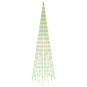 vidaXL Ziemassvētku egle karoga mastam, 1134 krāsainas LED, 800 cm