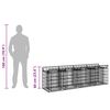 vidaXL Gabions pacelta gulta Sudraba 200 x 50 x 60 cm Cinkots tērauds