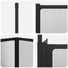 vidaXL Dušas aizslietnis Cits Melna 120 x 70 x 137 cm Alumīnijs