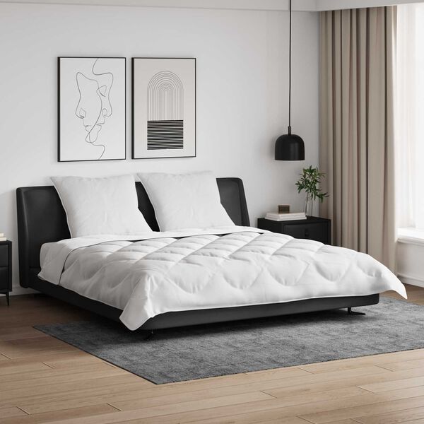 vidaXL Sega ar spilvenu 3 pcs Balts Mikro&scaron;ķiedra