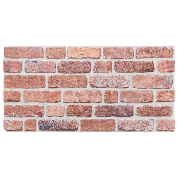 vidaXL Sienas paneļi 10 pcs Sarkana 100 x 50 cm EPS putas