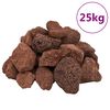 vidaXL vulkāniskie ieži, 25 kg, sarkani, 5-8 cm