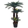 vidaXL mākslīgā cikas palma ar podiņu, 125 cm, zaļa