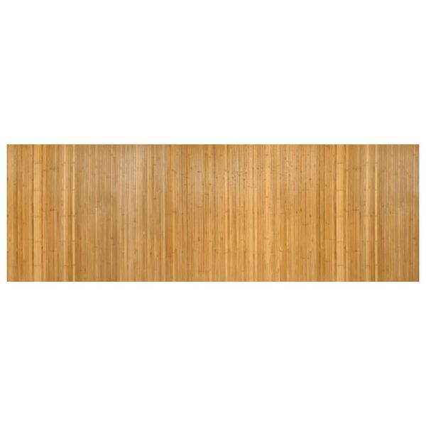vidaXL paklājs, taisnstūra forma, dabīga krāsa, 100x300 cm, bambuss