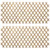 vidaXL Papla&scaron;ināms trellis žogs 2 gab. 100 x 105 cm Bambuss