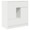 vidaXL kumode ar atvilktnēm un durvīm, balta, 70,5x34x74,5 cm