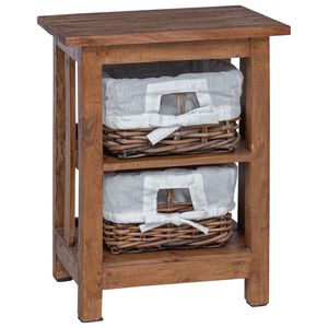 vidaXL Sānu galds Brūna Masīvs sarkankoks