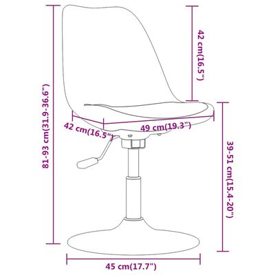 vidaXL grozāmi virtuves krēsli, 4 gab., vīnsarkans audums