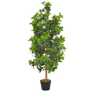 vidaXL mākslīgais augs, lauru koks ar podiņu, zaļ&scaron;, 120 cm