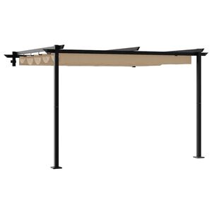 vidaXL Nojume 300 x 300 x 200 cm Pelēkbrūna Poliesters