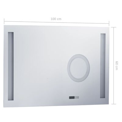 vidaXL vannasistabas spogulis ar LED un skārienu sensoru, 100x60 cm
