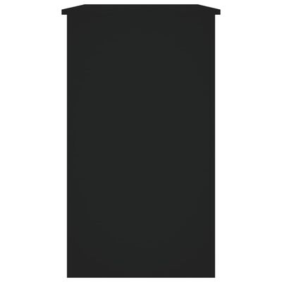 vidaXL rakstāmgalds, melns, 90x45x76 cm, skaidu plāksne