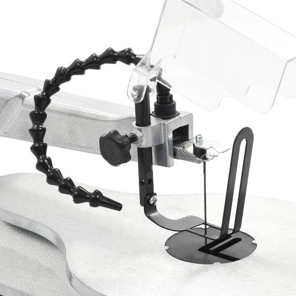 vidaXL finierzāģis ar gaismiņu, tērauds, grie&scaron;anas dziļums 406 mm