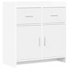 vidaXL Puse Balts 75 x 36 x 80 cm Inženierijas koks