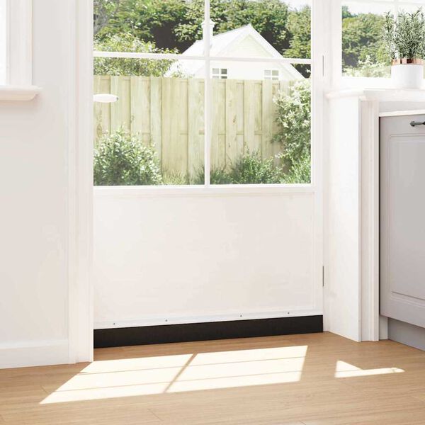 vidaXL Skrūvējami durvju birstes blīvējumi 12 pcs Balts 100 cm