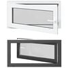 vidaXL Pagraba logs RISOR 100 x 50 cm PVC un stikls Antracīta