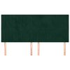 vidaXL galvgalis, tum&scaron;i zaļ&scaron;, 200x5x118/128 cm, samts