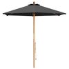 vidaXL Dārza parasols &Oslash; 270 x 248 cm Cieta eikalipta koksne Antracīta
