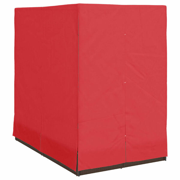 vidaXL Divvietīga sauļošanās gulta ar jumtu Brūna 205 x 129 x 200 cm