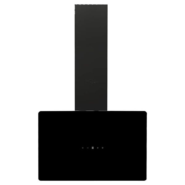 vidaXL tvaika nosūcējs, 60 cm, tērauds, rūdīts stikls, melns