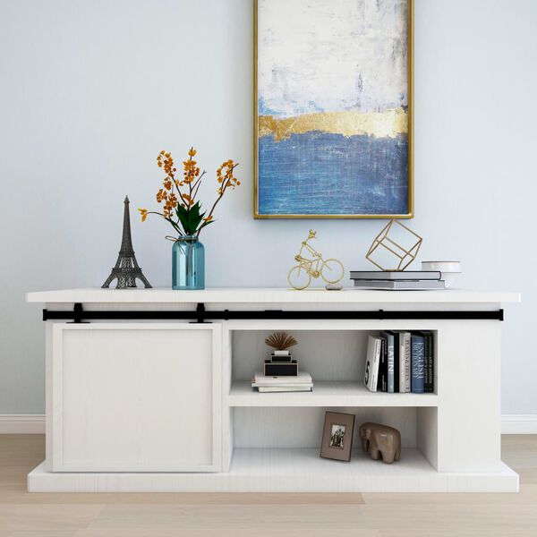 vidaXL bīdāmo skapja durvju komplekts, oglekļa tērauds, 200 cm