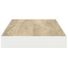 vidaXL sienas plaukti, 2 gab., balti, ozolkoka, 80x23,5x3,8 cm, MDF
