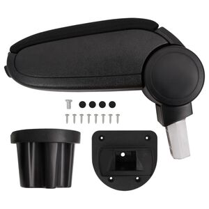 vidaXL automa&scaron;īnas roku balsts, melns, 13,5x32,5x(31-46,5) cm, ABS