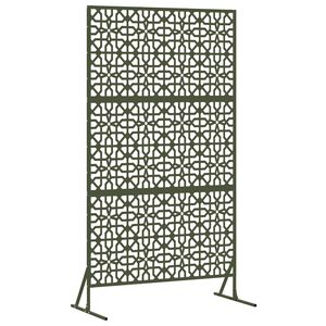 vidaXL Privātuma ekrāns 100 x 50 x 180 cm Tērauds Olīvu zaļ&scaron;