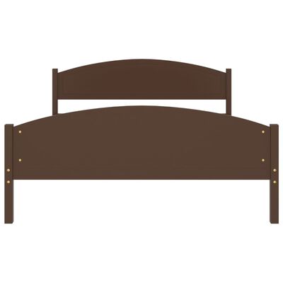 vidaXL gultas rāmis, tumši brūns, priedes masīvkoks, 160x200 cm