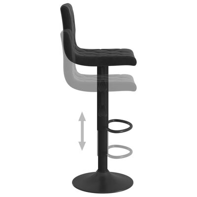 vidaXL bāra krēsls, melns samts