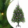 vidaXL Ziemassvētku eglīte su 150 LED ar statīvu Zaļa 120 cm PE
