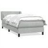 vidaXL Box Spring Gulta ar matraci Gai&scaron;i pelēks 100x220 cm Velvet