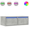 vidaXL TV galdiņ&scaron; ar LED lampiņām betona pelēks 75x35,5x25 cm