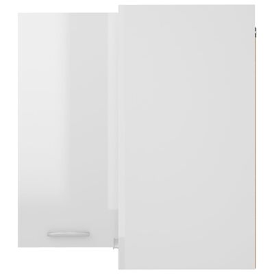 vidaXL piekarams stūra skapītis, balts, 57x57x60 cm, skaidu plāksne