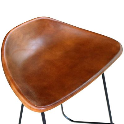vidaXL bāra krēsli, 4 gab., brūna dabīgā āda