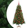 vidaXL Mākslīgā Ziemassvētku egle ar bumbiņu 120 cm 150 LED